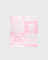 Manta Hilo Estampado Animales Rosa